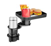 Vassoio Di Cibo Con Portabicchieri Per Automobile, Vassoio Da Tavolo Per Alimenti Per Auto 4 In 1 Con Base E Slot Per Telefono | Supporto Per Cibo Per Auto, Per Auto