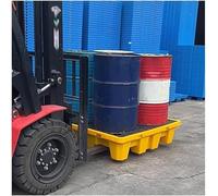 Vassoio di contenimento del serbatoio dell'olio a prova di fuoriuscite, pallet modulare industriale 120 x 120 x 10 cm giallo - piattaforma di prevenzione delle fuoriuscite del tamburo resistente per