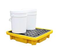 Vassoio di contenimento delle fuoriuscite di petrolio, piattaforma impermeabile in polietilene, modulare, antiscivolo, kit per versamenti industriali, magazzini, garage, soluzioni di stoccaggio della