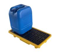 Vassoio di contenimento delle fuoriuscite industriale con scarico, design antiscivolo per una conservazione sicura del tamburo nei luoghi di lavoro