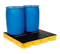 Vassoio di contenimento delle fuoriuscite, Pallet in plastica a Basso Profilo, con Scarico, Pallet Anti-fuoriuscita modulari impilabili, per Garage, Cucina, stoccaggio Industriale 72 * 72 * 16cm