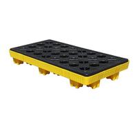 Vassoio di contenimento dell'olio a prova di fuoriuscita, pallet di plastica a tenuta stagna con la grata della cima piana per la sicurezza della fabbrica e del garage