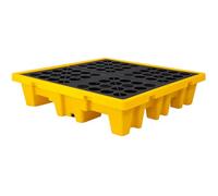 Vassoio di contenimento di caduta con la grata, pallet della prova della perdita per stoccaggio del tamburo, soluzione di sicurezza industriale