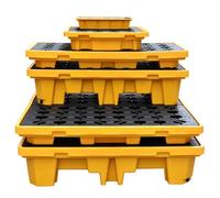 Vassoio di contenimento per fuoriuscite di Olio a Prova di perdite, Pallet in plastica Resistente per Il Posizionamento di fusti, Piattaforma di Controllo delle fuoriuscite Compatibile con c