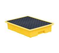 Vassoio di contenimento Vassoi di contenimento per versamenti 19, 3x13, 8x3, 5 pollici Pallet per versamenti di 110 libbre, capacità 11 litri con scarico per magazzini Vassoio per fusti di