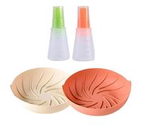 Vassoio di cottura ad aria in silicone fodere cestino olio spazzola ciotola accessori anche distribuzione del calore