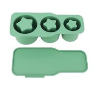 Vassoio di cubo di ghiaccio in silicone produttore di stampo a forma di grande stella per tazze di bicchieri. (Verde)
