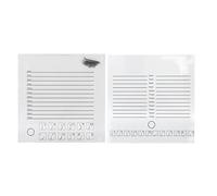 Vassoio di estensione per ciglia Base di supporto per ciglia trasparente di grandi dimensioni con scala trasparente per negozi di estensione delle ciglia e istituzioni di