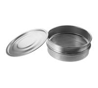 Vassoio di Germinazione in Acciaio Inox 20cm, Set Impilabile | Rete Fine, Base e Coperchio Inclusi, per Germogli Freschi in Casa, Uso su Piano Cucina