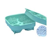 Vassoio di ghiaccio 3D Stampo per cubo 3D con di ghiaccio Vassoio di ghiaccio in silicone nelle forme della palla | Stampo ammuffito sicuro con facile rilascio per salsa alla vaniglia al