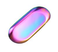 Vassoio di immagazzinaggio cosmetico dell'acciaio inossidabile piatto decorativo ovale per il controsoffitto di vanità esposizione dei gioielli organizzazione di trucco elegante controsoffitto