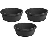 Vassoio di mortaio Kadax, secchio da costruzione, secchio di mortaio con manici, secchio di mortaio in plastica, secchio rotondo cantiere, giardino, secchio d'acqua stabile, secchio di (3, 11 L)