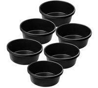 Vassoio di mortaio Kadax, secchio da costruzione, secchio di mortaio con manici, secchio di mortaio in plastica, secchio rotondo cantiere, giardino, secchio d'acqua stabile, secchio di (6, 11 L)