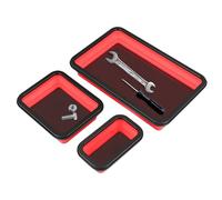 Vassoio di parti magnetiche: vassoio di stoccaggio del supporto delle parti magnetiche 3 pezzi | Dadi Strumenti di piegatura della costruzione del silicone alti elastici per la classificazione