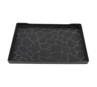 Vassoio di Plastica, 23x33cm Grande Vassoio Rettangolare per Feste, Vassoi di Plastica Riutilizzabili per Servire Set da Tè, Antipasti, Frutta, Dessert (Nero)