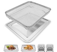 Vassoio di ricambio per friggitrice ad aria Cuisinart TOA-28 AFR-25, forno a convezione per friggitrice ad aria, 26,9 x 24,9 cm, antiaderente, cestello in acciaio, accessori per griglia in filo