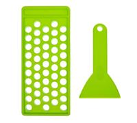 Vassoio di Riempimento Verde per 50 Tubi Balsamo Labbra 5G | Plastica Resistente e Robusta, con Spatola Inclusa, per Cosmetici Fatti a Mano e Corsi di Bellezza