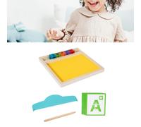Vassoio di sabbia di legno per scrivere lettere e numero per la classe di 3