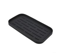 Vassoio di scarico in silicone dal design innovativo per migliorare la strategia di organizzazione della cucina (nero)