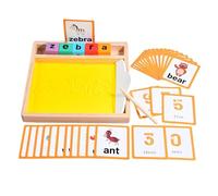 Vassoio di scrittura - Giochi di ortografia per bambini | Vassoi di scrittura in legno per l'apprendimento dei numeri di lettera, Giocattoli da gioco per bambini di educazione precoce