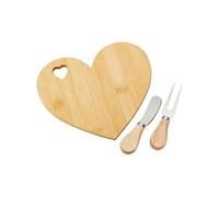 Vassoio di servizio a forma di cuore - tagliere in legno, antiscivolo, a forma di cuore, con forchetta | cucina ristorante campeggio all'aperto matrimonio festa di compleanno formaggio carne