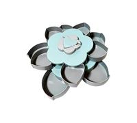 Vassoio di servizio a scomparti - girevole a scomparti multipli, vassoio Legu mes con coperchio per antipasto, per feste, ricevimenti, aperitivi, casa, picnic, viaggi, dolci, patatine, patatine