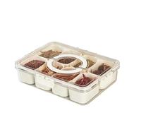 Vassoio di servizio diviso con coperchio, contenitore for la conservazione, snack, contenitori for a 4/8 scomparti, for della frutta(8 Grids)