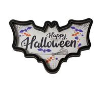 Vassoio di servizio Halloween, 33x22x1.8 Cm Per Torta A Tema Robusto | Vassoio Da Servizio A Forma Di Chaau-sorrisi In Legno Multiple, Cartuccia Di Frutta