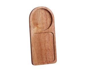 Vassoio Di Servizio In Legno,Con Porta Bicchiere Estetico | Vassoio Ottomano Diviso Di Servizio,Per Cucina Camera Da Soggiorno Ristorante Alimentazione Salumi Formaggio Frutta Snack