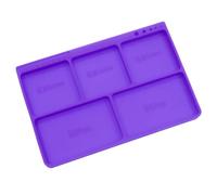 Vassoio di servizio modello a cinque scomparti per piccoli, viola | Guida righello integrata, organizer per la riparazione