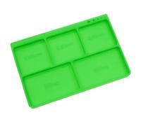 Vassoio di servizio modello a cinque scomparti per piccolo, verde | Guida righello integrata, organizer per la riparazione