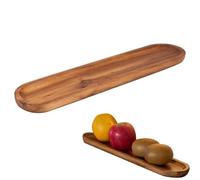 Vassoio di servizio - Vassoio alimentare in legno 40x10x2cm | Vassoi da tè stretti, in noce o dessert formaggio snack aperitivo frutta sushi inaugurazione della casa festa di nozze ristorante