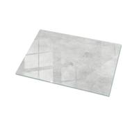 Vassoio di Vetro 100x70 cm Rettangolare dalla Cucina, Sala da Pranzo o dal Soggiorno Decorazione Tavolini da caffè Piano d'appoggio Vetro Temperato - Motivo Struttura del calcestruzzo
