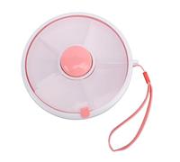 Vassoio Diviso per Frutta e Snack per Bambini, Pacchetto Originale di Spinner, Contenitore Rotante per Snack, per Feste, Picnic, Campeggio (PINK)