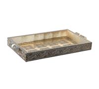 Dkd Home Decor Vassoio Dkd Home Decor Champagne Legno Metallo 36 X 22 X 4 cm S_0