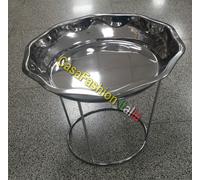 VASSOIO DM 32 E ALZATA FILO INOX FRUTTI DI MARE PIATTO COZZE VONGOLE ZUPPA PESCE