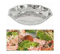 VASSOIO DM 42 E ALZATA FILO INOX FRUTTI DI MARE PIATTO COZZE VONGOLE ZUPPA PESCE