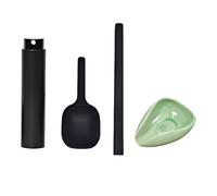 Vassoio dosatore multifunzione per caffè con cucchiai per mescolare, struttura in ceramica per dosaggio preciso in cucina, cottura in cucina, precisione essenziale, bilancia da caffè con piatto