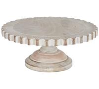 Vassoio elegante e decorativo per torte, supporto per pasticceria, espositore, supporto per servire intagliato in legno di mango chiaro