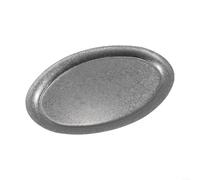 Vassoio ellittico in acciaio inox 304 per servire dolci, torte, biscotti e piccoli antipasti (grande)