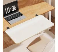 Vassoio ergonomico in legno per tastiera, pieghevole, estensione da scrivania 60 x 20 cm, supporto per tavolo per computer, casa e ufficio, salvaspazio, per una digitazione confortevole