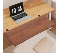 Vassoio ergonomico per tastiera in legno, estensione espandibile e pieghevole, 40 x 20 cm, ideale per uso domestico e ufficio, design salvaspazio per una digitazione confortevole
