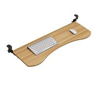 Vassoio ergonomico regolabile per tastiera, cassetto estraibile in noce, 52 x 25 cm, ideale per spazio di lavoro per casa, ufficio, giochi e miglioramento della produttività