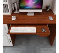 Vassoio ergonomico scorrevole per tastiera, colore teak, 60 cm, supporto per tastiera e mouse sotto la scrivania per ottimizzare lo spazio di lavoro e il comfort