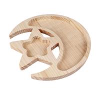 Vassoio espositivo in cristallo e legno di pino, 24x24,5 cm, organizer multiuso