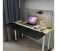 Vassoio estensibile da scrivania a clip, 40 x 20 cm, pieghevole, per casa e ufficio, facile installazione senza fori, nero perfetto per l'efficienza dello spazio di lavoro e la riduzione del disordine
