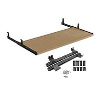 Vassoio estensibile da scrivania in noce, 60 x 27 cm, per tastiera, cassetto e bracciolo per casa e ufficio, facile installazione sotto la scrivania, accessorio per digitare e giocare