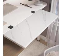 Vassoio estensibile da scrivania pieghevole in legno con morsetto su ripiano per tastiera, per casa e ufficio, salvaspazio, per tavolo sospeso (grigio, 40 x 20 cm)