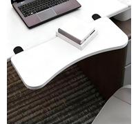Vassoio Estensibile for Scrivania, Ripiano da Scrivania con Morsetto con Supporto Pieghevole Resistente E Facile da Installare Supporto for Gomito Pieghevole A 90° for Ufficio E Casa(White,52x24cm)