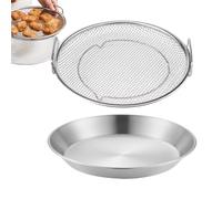 Vassoio Filtro Olio Da Cucina - Cestino Filtro In Maglia In Acciaio Inox Con Vassoio | Rack Di Scarico Olio | Filtro A Goccia D'Olio Per Friggere Alimenti Alla Griglia | Accessor
